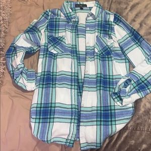 Flannel with Aztec design on back